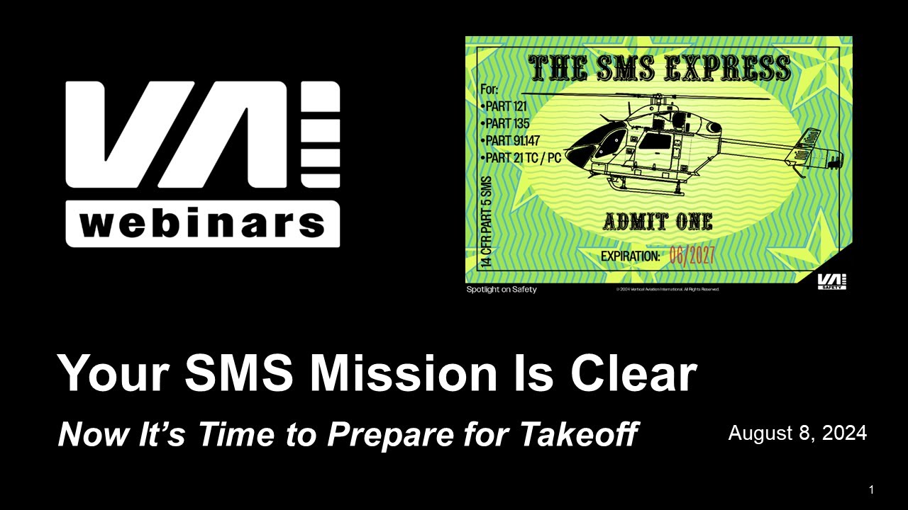 VAI Webinars: Your SMS Mission Is Clear—Now It’s Time to Prepare for Takeoff