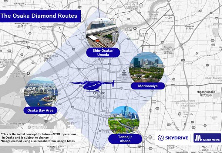 SkyDrive, Osaka Metro to develop eVTOL routes in Japan